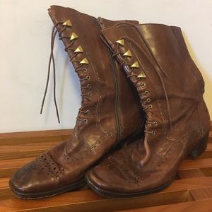 VIA SPIGA 80’s brown leather ankle boots